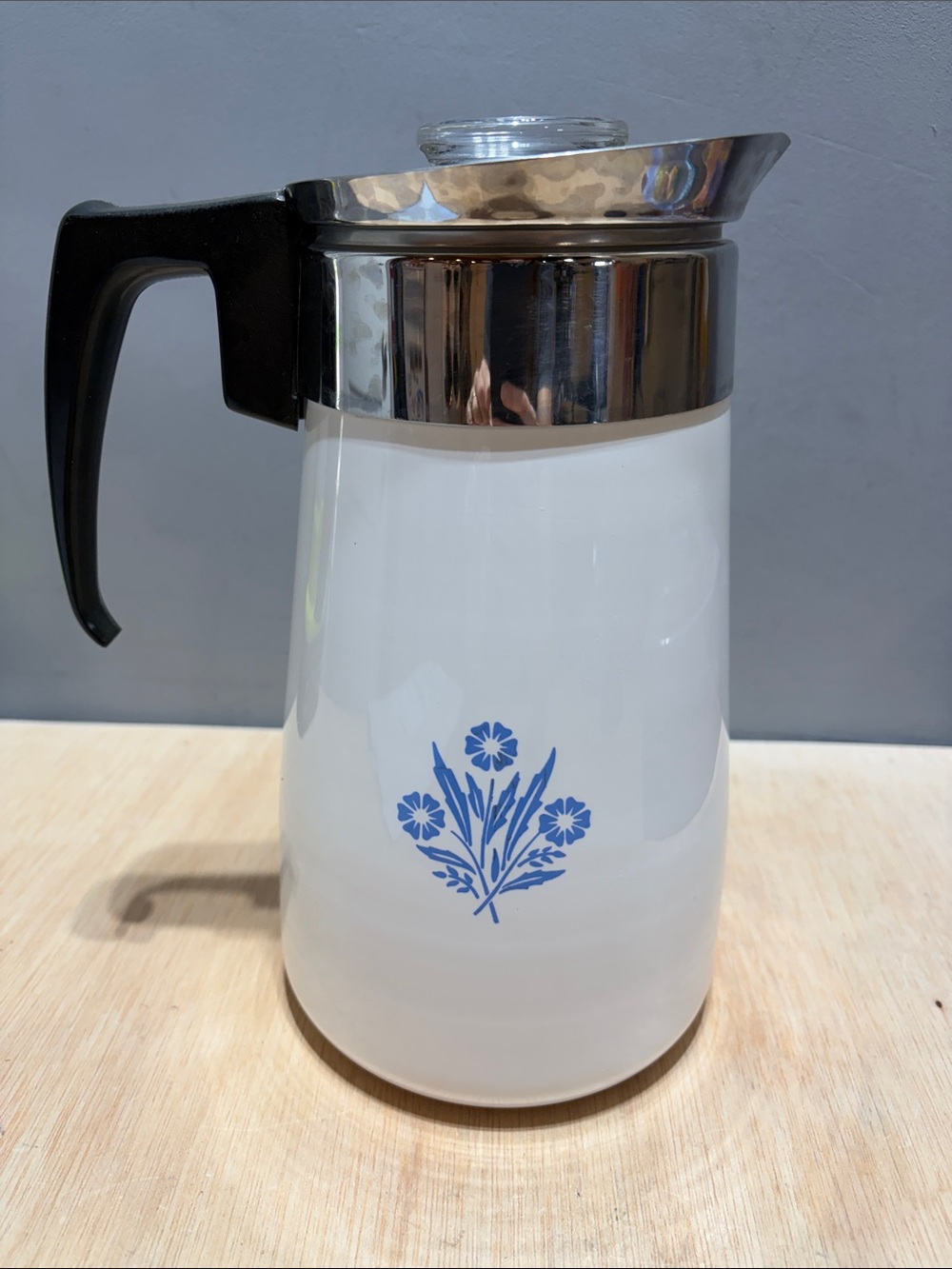 Vintage Corningware 9 Cup Percolater Blue Cornflower Pattern